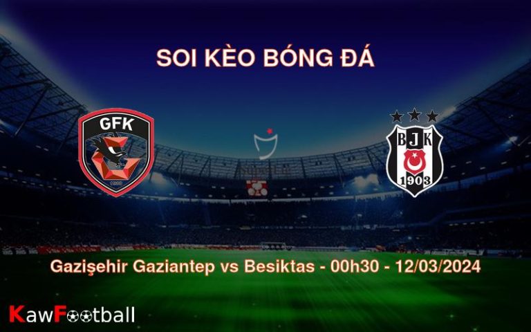 Soi kèo bóng đá Gazişehir Gaziantep vs Besiktas
